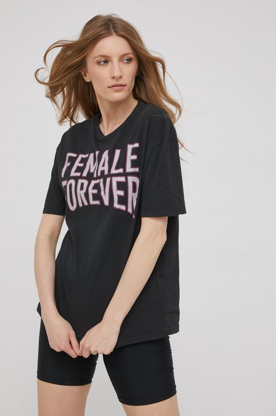 Bavlněné tričko Answear Lab x limitovaná festivalová kolekce BE BRAVE černá