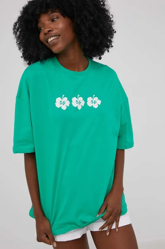 zöld Answear Lab pamut póló Női