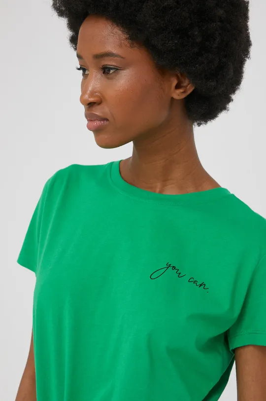 πράσινο Βαμβακερό μπλουζάκι Answear Lab