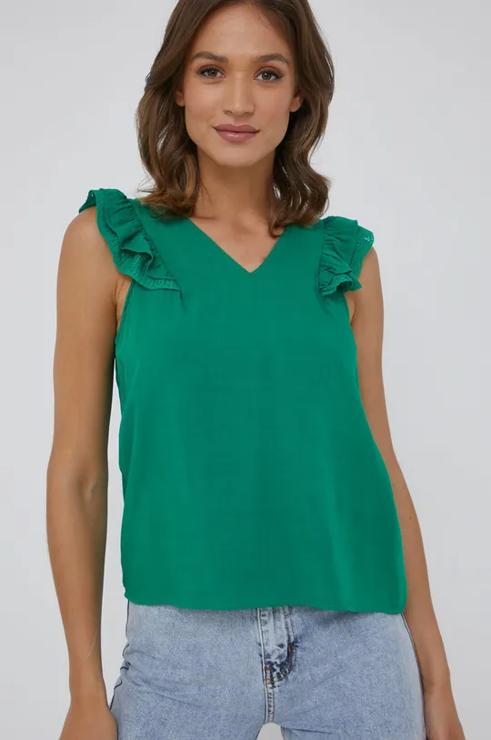 зелений Бавовняна блузка Answear Lab