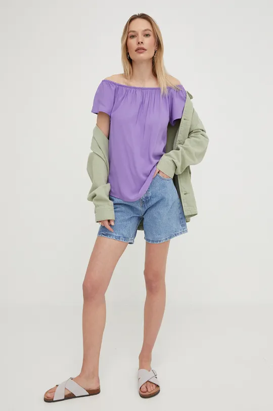 Блузка Answear Lab фиолетовой