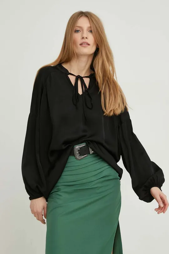 μαύρο Μπλούζα με μετάξι Answear Lab Γυναικεία