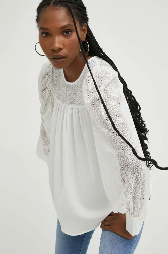 λευκό Μπλουζάκι Answear Lab X limited collection SISTERHOOD Γυναικεία