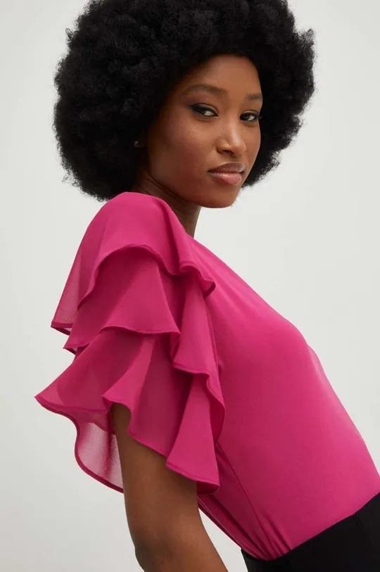 ροζ Μπλουζάκι Answear Lab X limited collection SISTERHOOD Γυναικεία