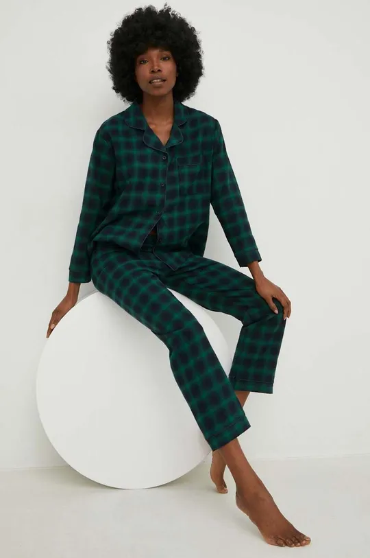 зелений Бавовняна піжама Answear Lab Жіночий