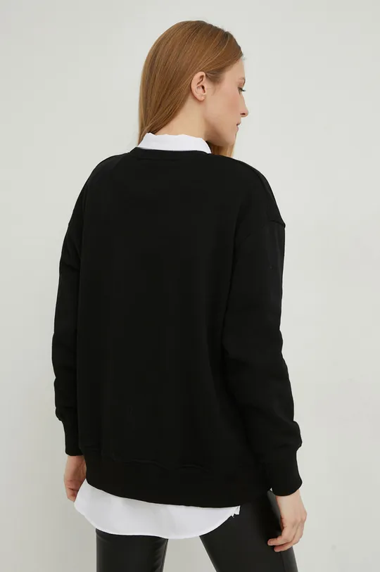 Βαμβακερή μπλούζα Answear Lab  X limited collection SISTERHOOD μαύρο