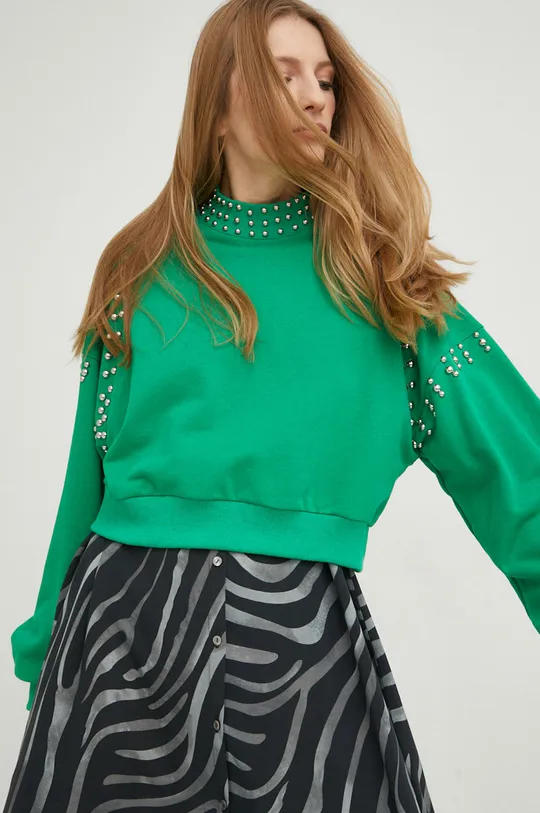 πράσινο Βαμβακερή μπλούζα Answear Lab Γυναικεία