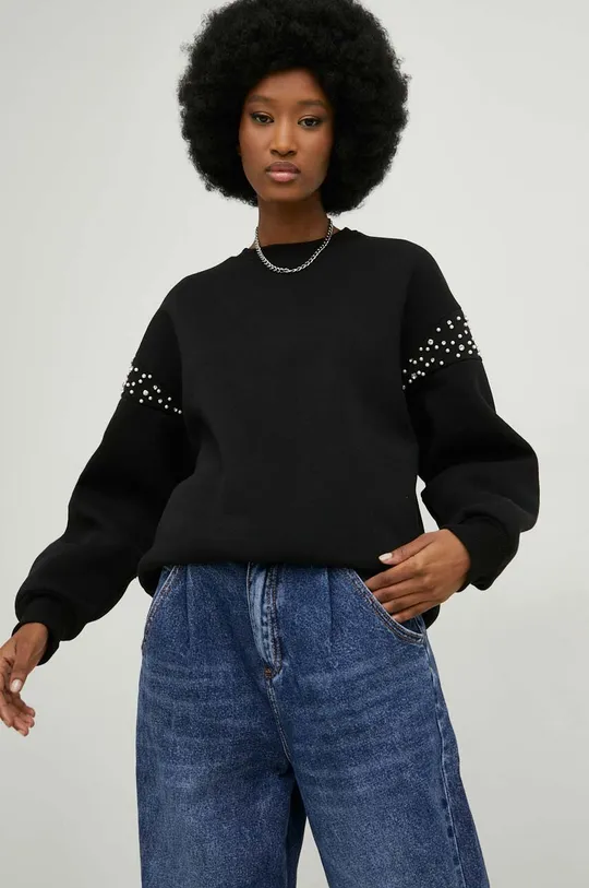 czarny Answear Lab bluza X kolekcja limitowana SISTERHOOD Damski