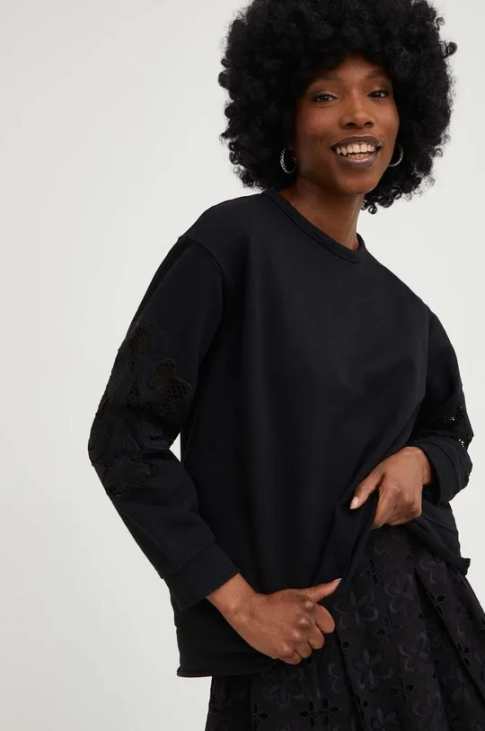 czarny Answear Lab bluza bawełniana Damski