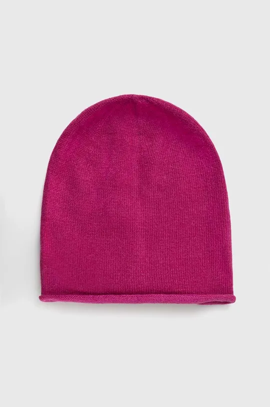 różowy Answear Lab czapka z domieszką kaszmiru Damski