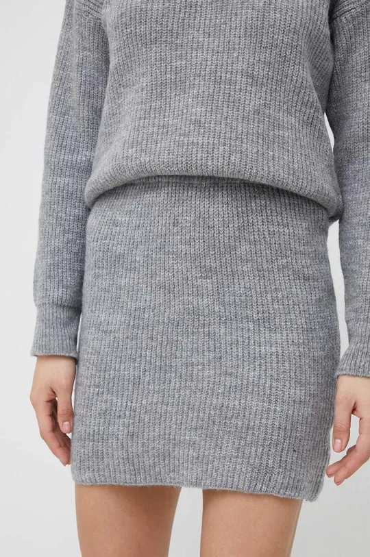 szary Answear Lab komplet sweter i spódnica