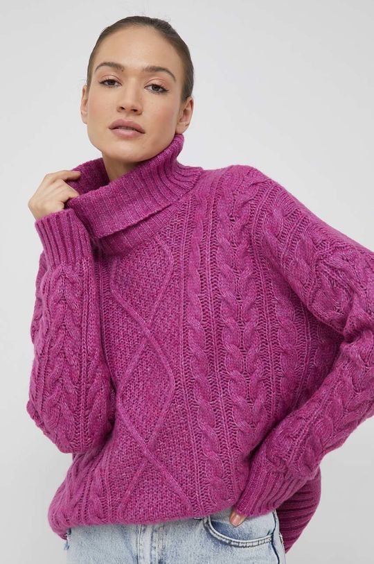 fialová Vlněný svetr Answear Lab Dámský