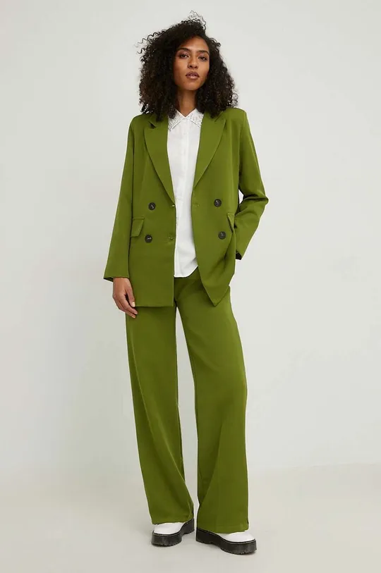 Σετ - σακάκι και παντελόνι Answear Lab πράσινο