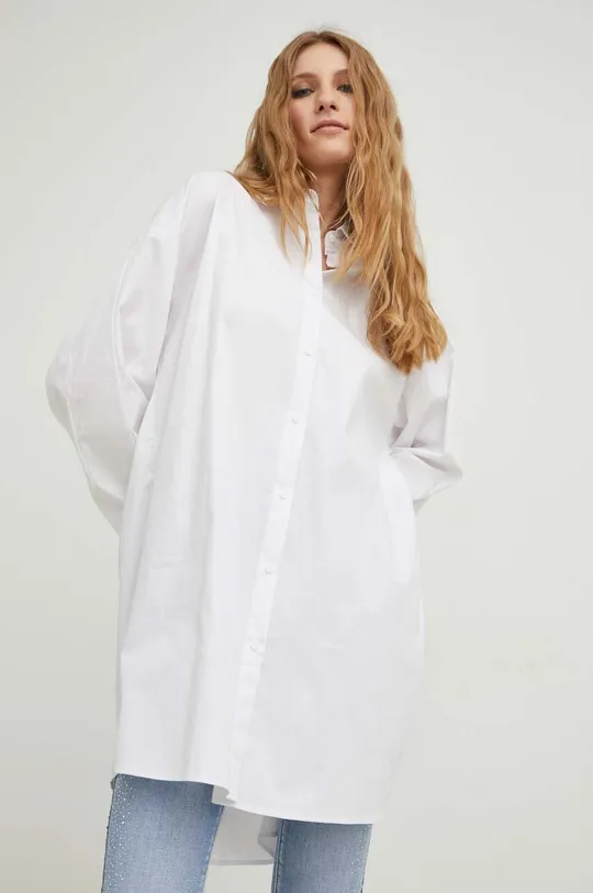 bílá Bavlněné tričko Answear Lab X limitovaná kolekce SISTERHOOD