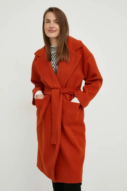 πορτοκαλί Μάλλινο παλτό Answear Lab Γυναικεία