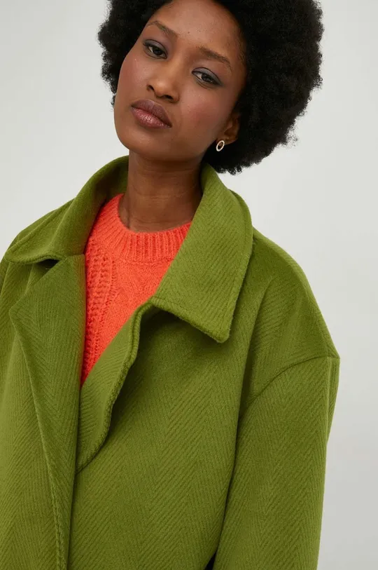zelená Vlnený kabát Answear Lab