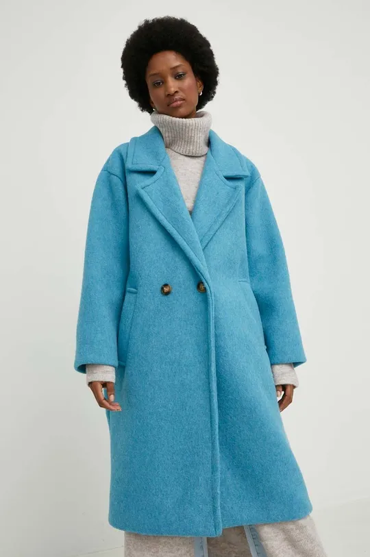μπλε Μάλλινο παλτό Answear Lab Γυναικεία