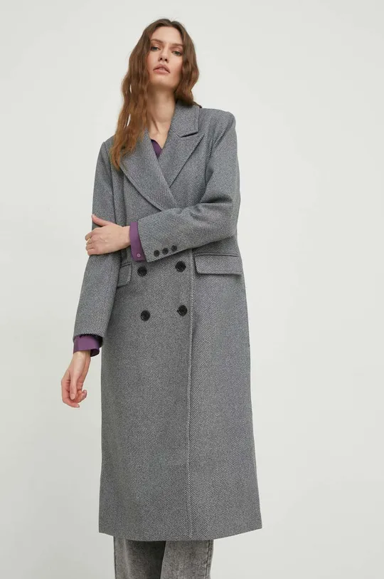 γκρί μάλλινο παλτό Answear Lab Γυναικεία