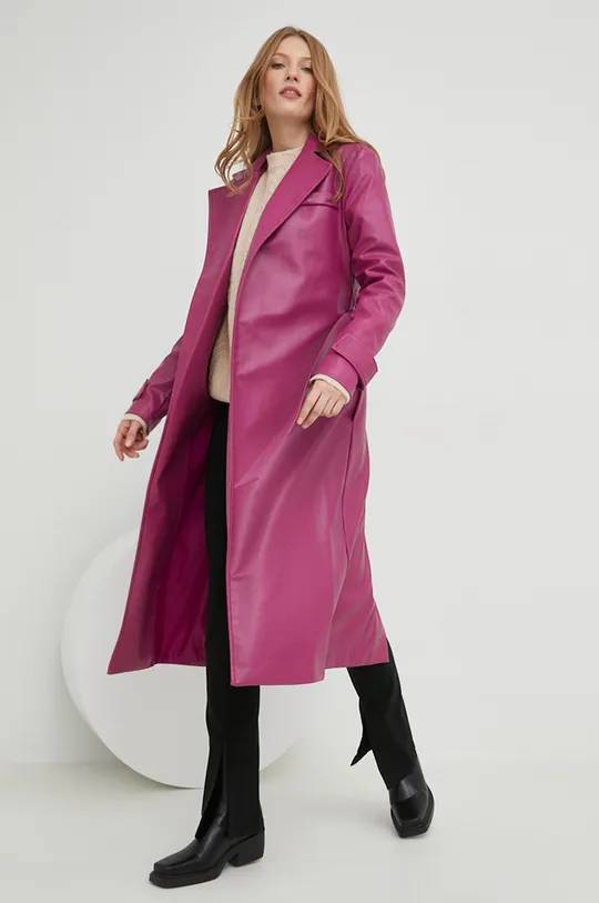 ružová Kabát Answear Lab X limitovaná kolekcia SISTERHOOD Dámsky