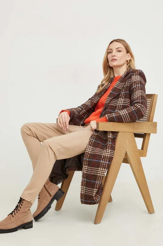 marrone Answear Lab cappotto in lana Donna