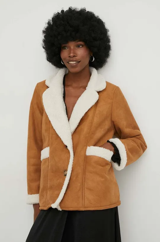 коричневый Шерстяная куртка Answear Lab Женский