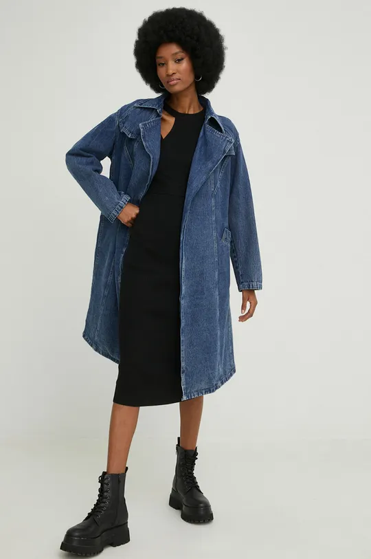 Τζιν παλτό Answear Lab  X limited collection SISTERHOOD μπλε