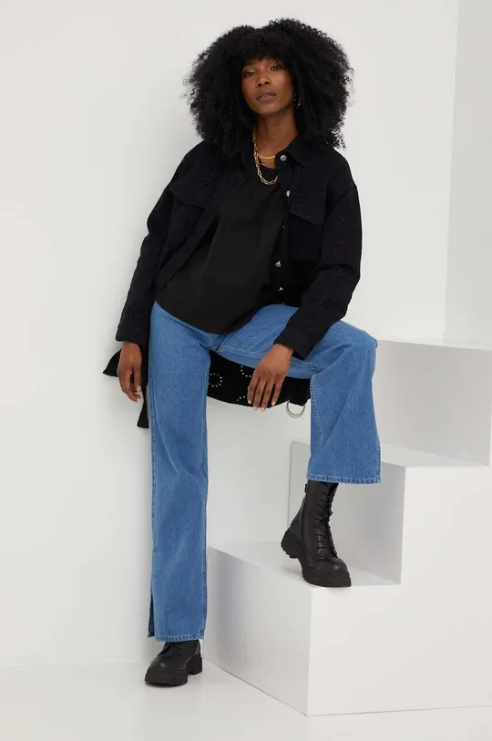 Answear Lab kurtka jeansowa czarny