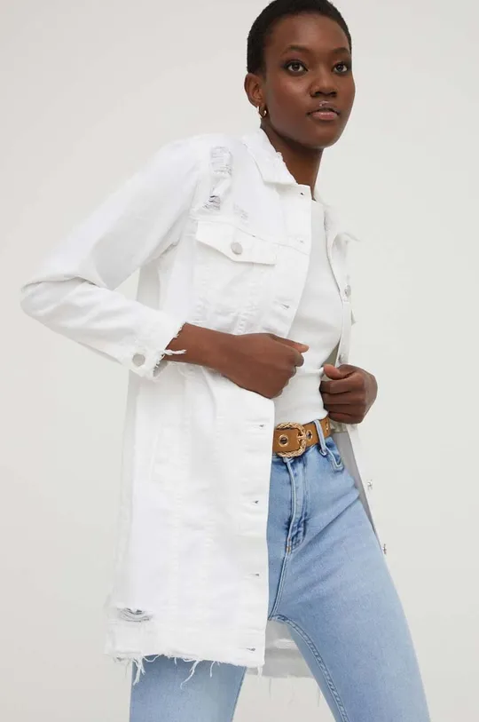biały Answear Lab kurtka jeansowa Damski