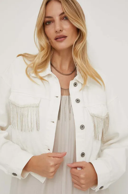 λευκό Τζιν μπουφάν Answear Lab X limited collection BE SHERO Γυναικεία