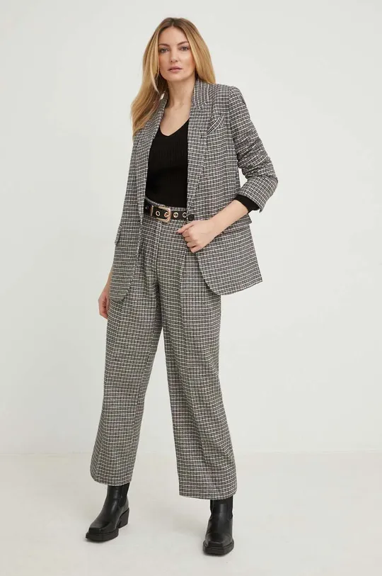 γκρί Μάλλινο σακάκι και παντελόνι Answear Lab Γυναικεία
