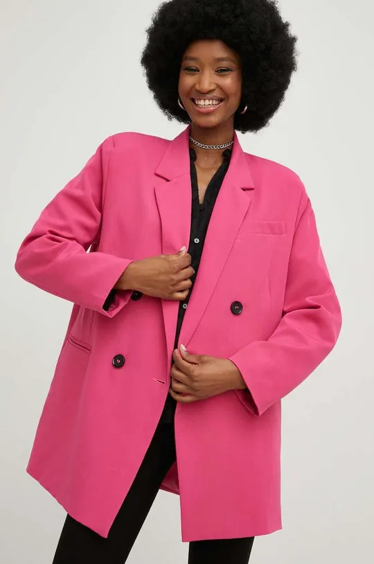 Σακάκι Answear Lab X limited collection SISTERHOOD ροζ