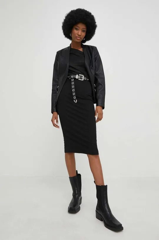 Σακάκι Answear Lab  X limited collection SISTERHOOD μαύρο