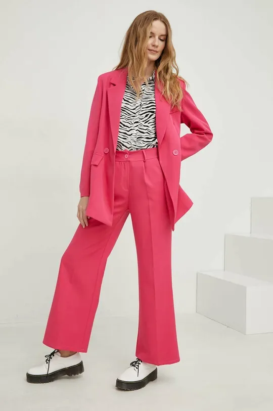 Σετ - σακάκι και παντελόνι Answear Lab ροζ