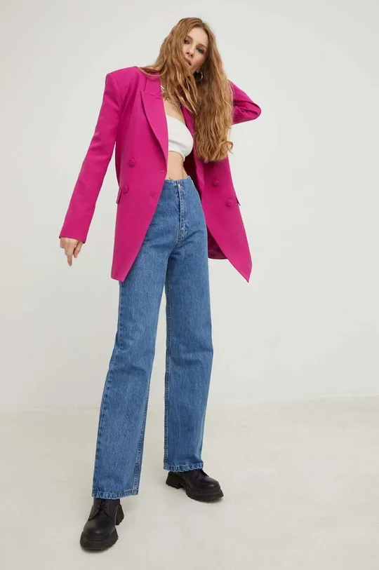 Пиджак Answear Lab X лимитированная коллекция SISTERHOOD розовый