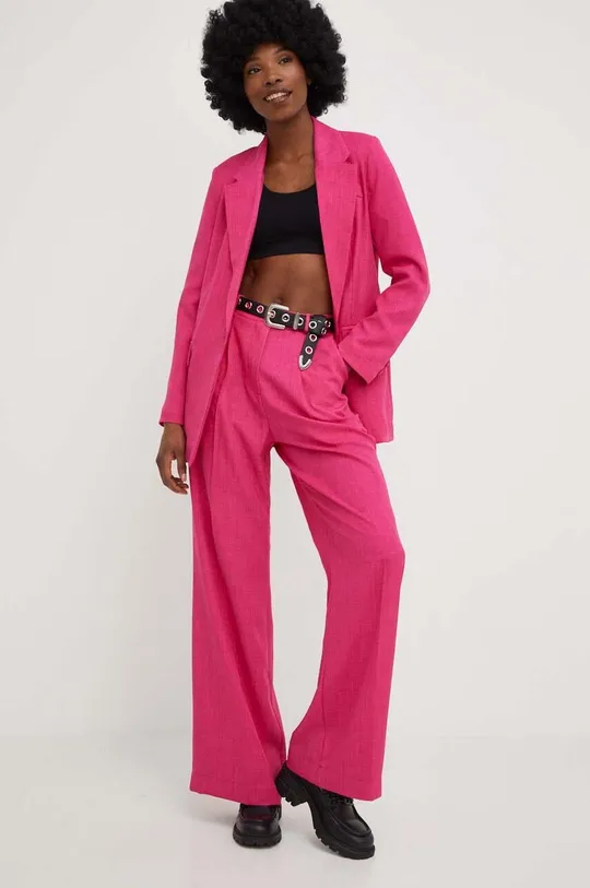 Σακάκι Answear Lab X limited collection SISTERHOOD ροζ