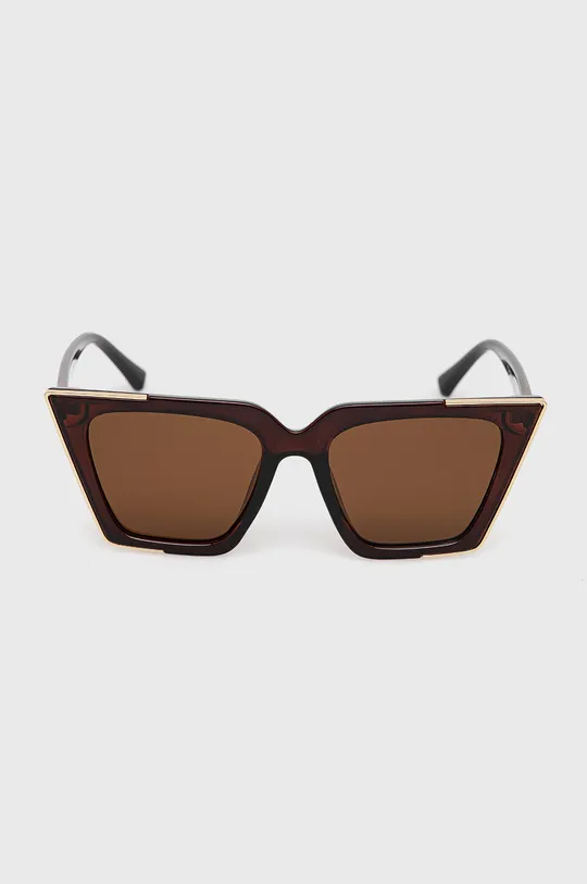 Answear Lab okulary przeciwsłoneczne POLARYZACJA brązowy