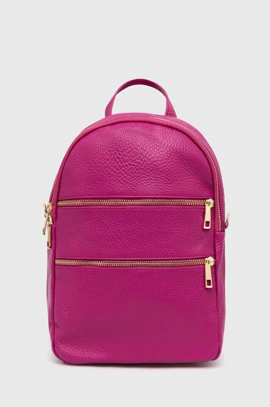 рожевий Шкіряний рюкзак Answear Lab X Лімітована колекція SISTERHOOD Жіночий