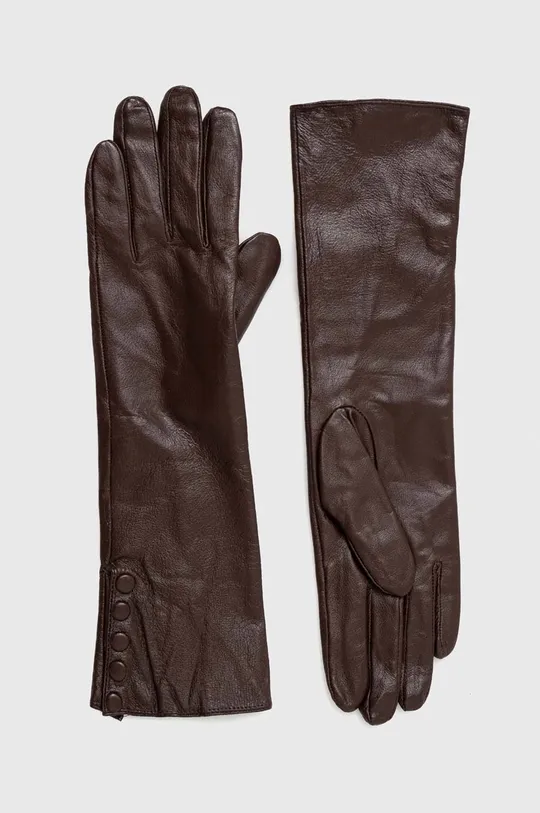 καφέ Δερμάτινα γάντια Answear Lab Γυναικεία