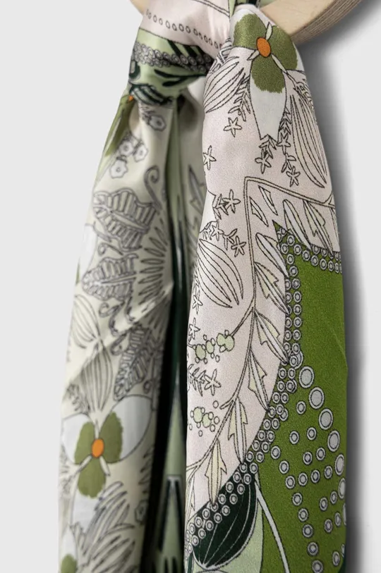 Шелковый платок на шею Answear Lab зелёный