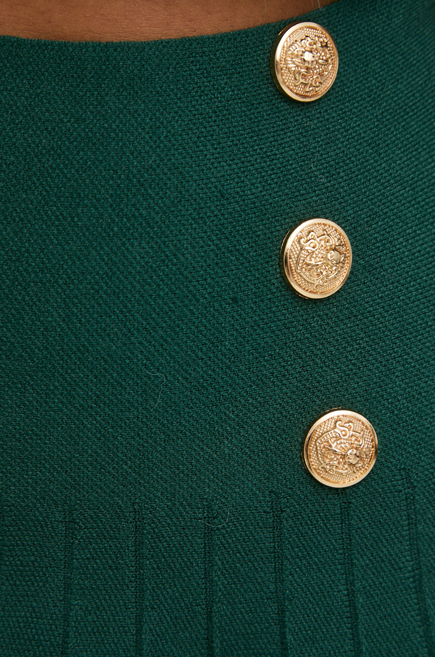 Answear Lab spódnica kolor zielony mini rozkloszowana