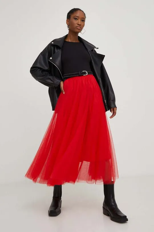 κόκκινο Φούστα Answear Lab Γυναικεία