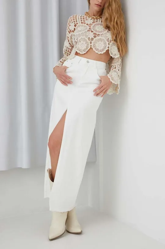 λευκό Τζιν φούστα Answear Lab X limited collection BE SHERO Γυναικεία