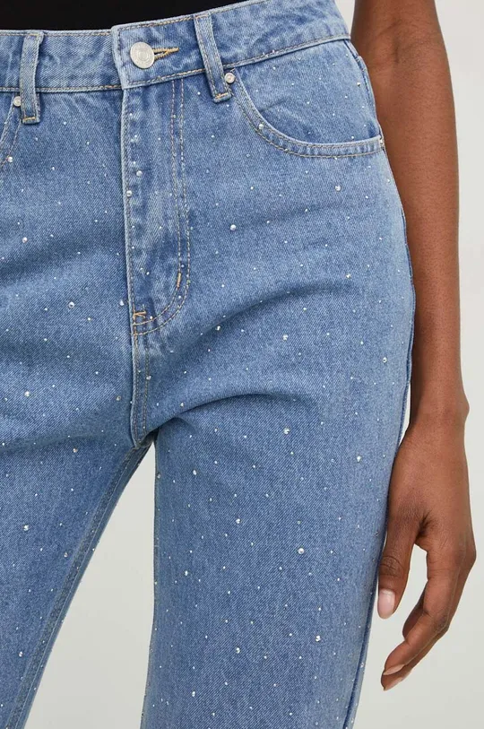 niebieski Answear Lab jeansy MOM FIT X kolekcja limitowana SISTERHOOD