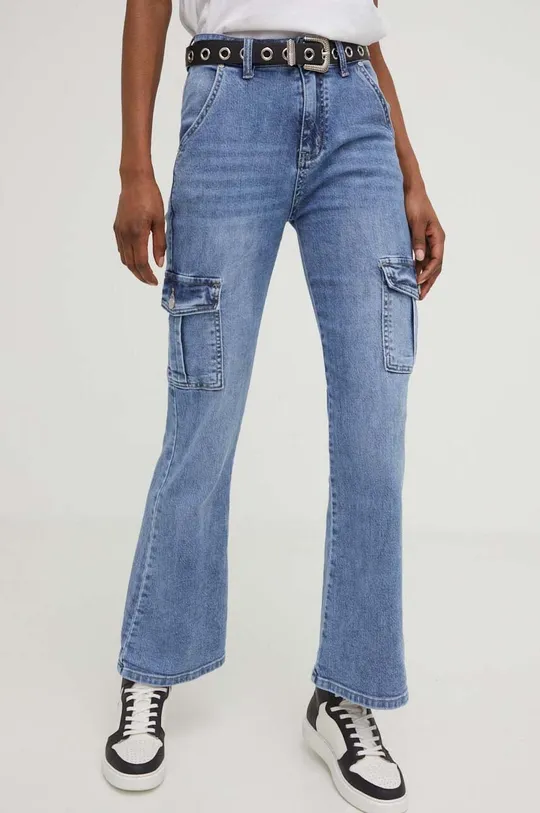 niebieski Answear Lab jeansy cargo Damski