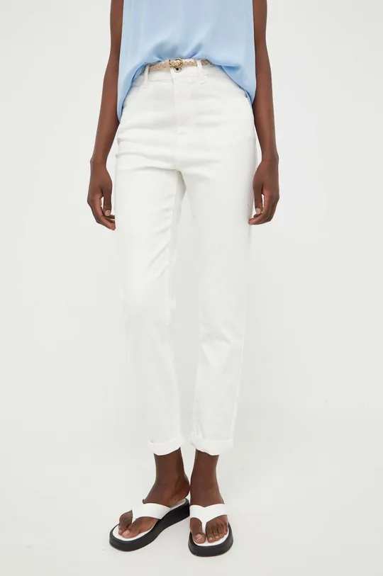 biały Answear Lab jeansy PREMIUM X kolekcja limitowana BE SHERO Damski