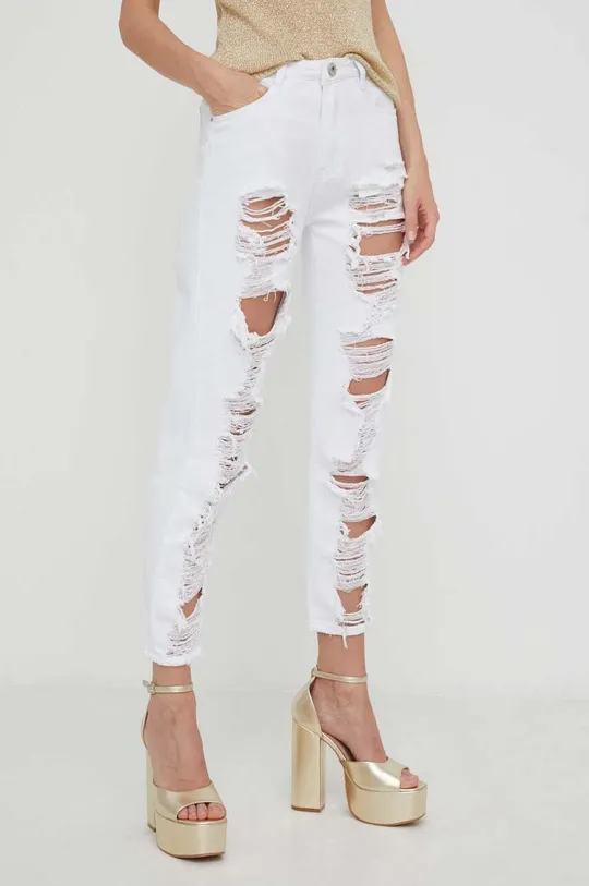 biały Answear Lab jeansy X kolekcja limitowana BE SHERO Damski