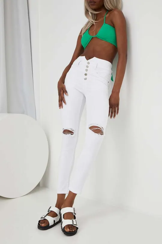 λευκό Τζιν παντελόνι Answear Lab X limited collection BE SHERO Γυναικεία