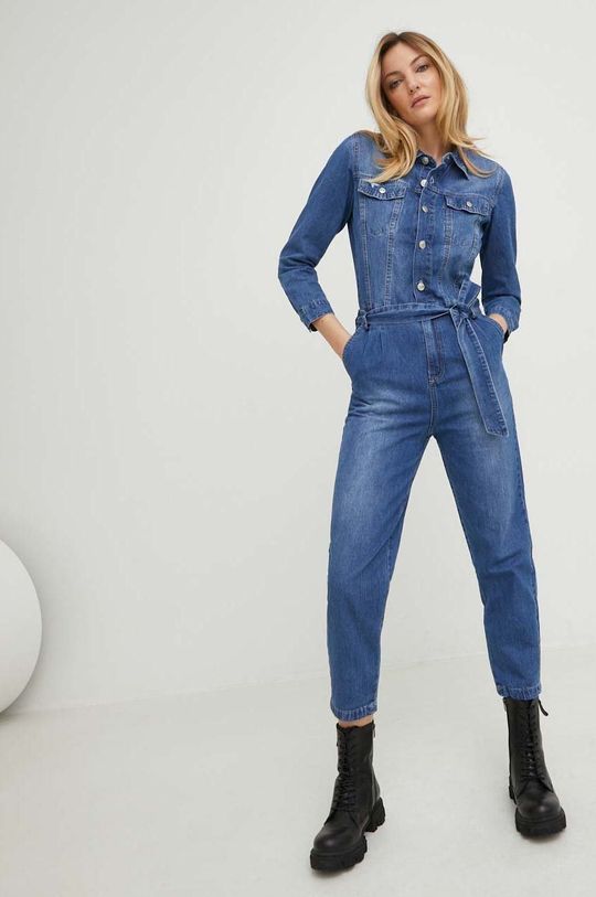 albastru Answear Lab salopeta jeans De femei