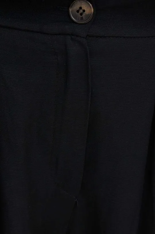 czarny Answear Lab spodnie z lnem