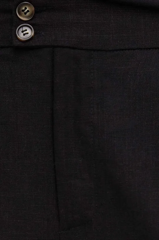 μαύρο Παντελόνι με λινό μείγμα Answear Lab